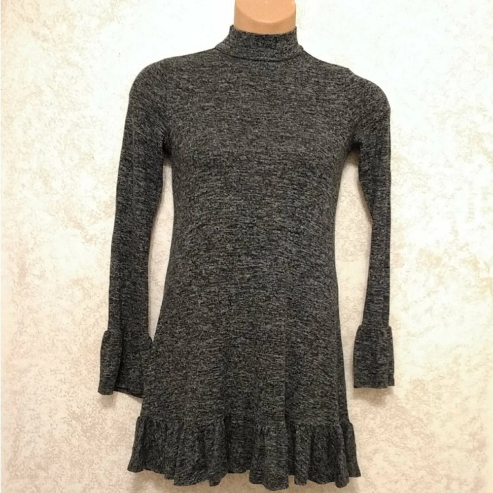 Express Charcoal Long Sleeve Dress